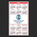 Utility Year at a Glance Calendar w/ Center Ad Space (3 1/2"x6")